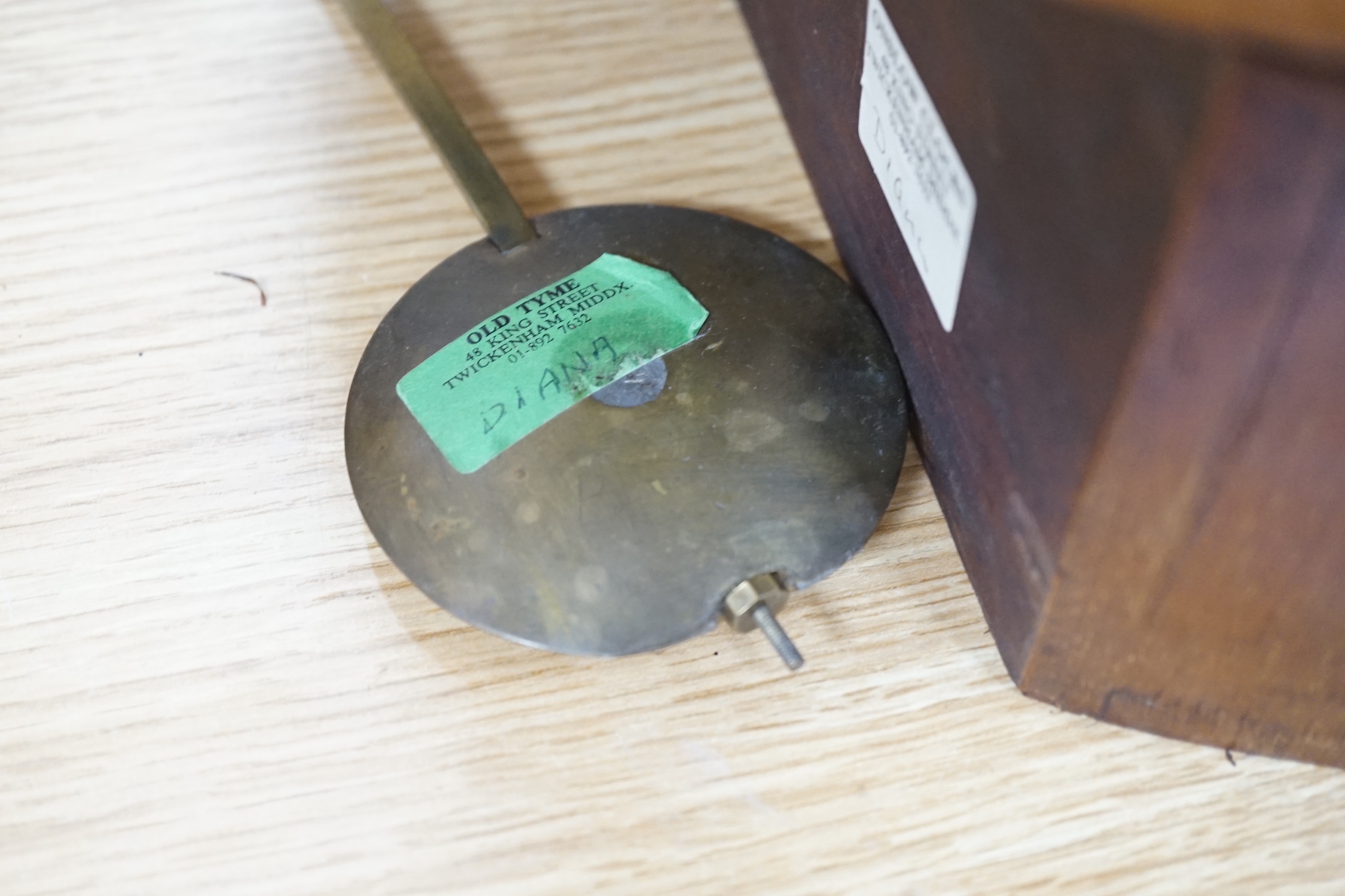 A mahogany single fusee wall timepiece, dial inscribed Edwd Funnell, Brighton, 36cm in diameter